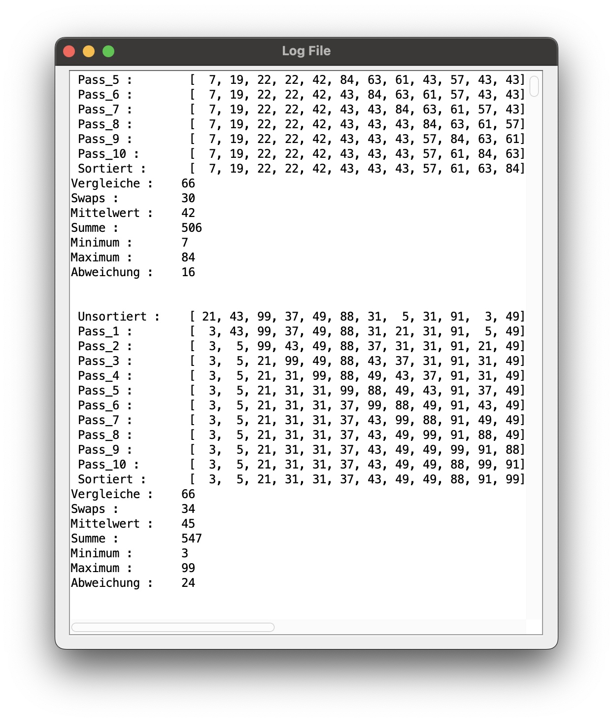 Bubblesort Variante 2