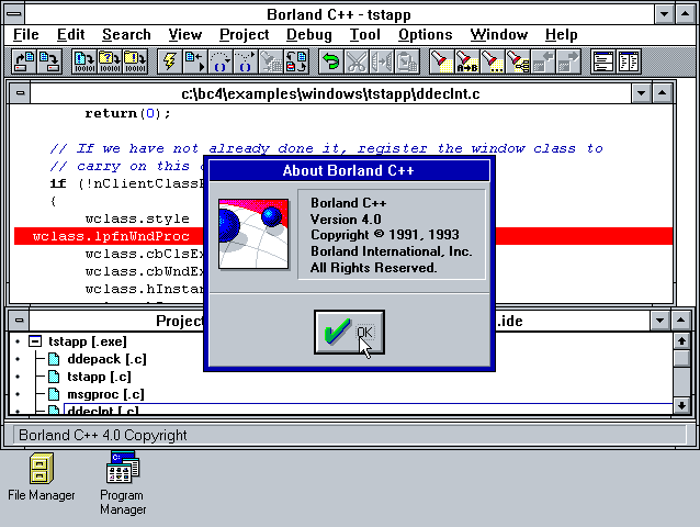 Borland C++ Entwicklungsumgebung