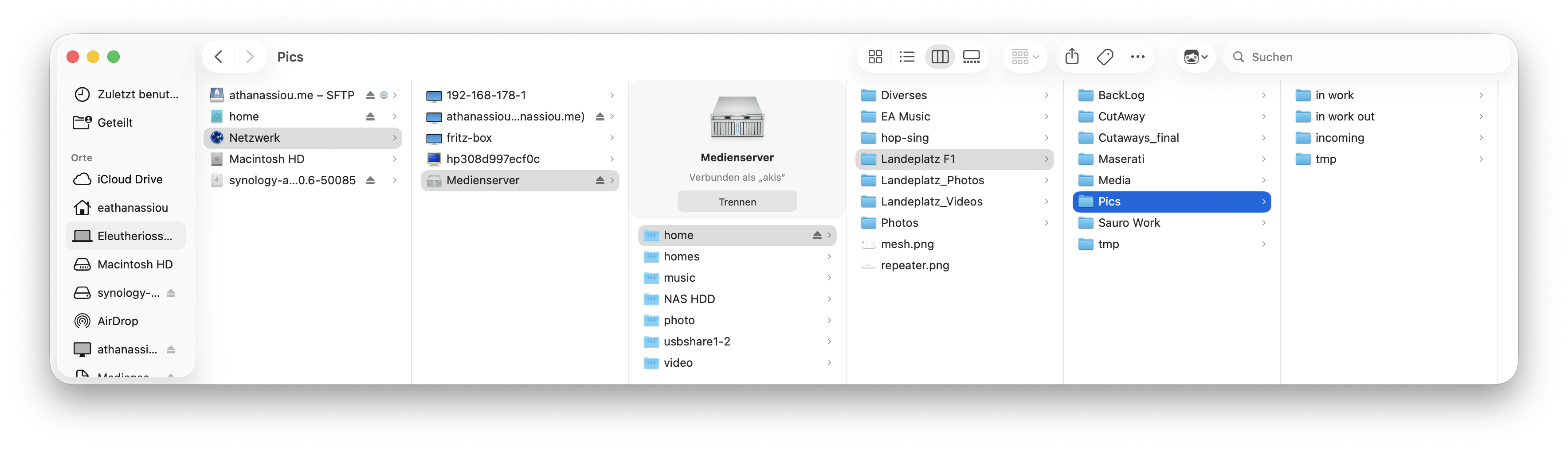Finder Medienserver