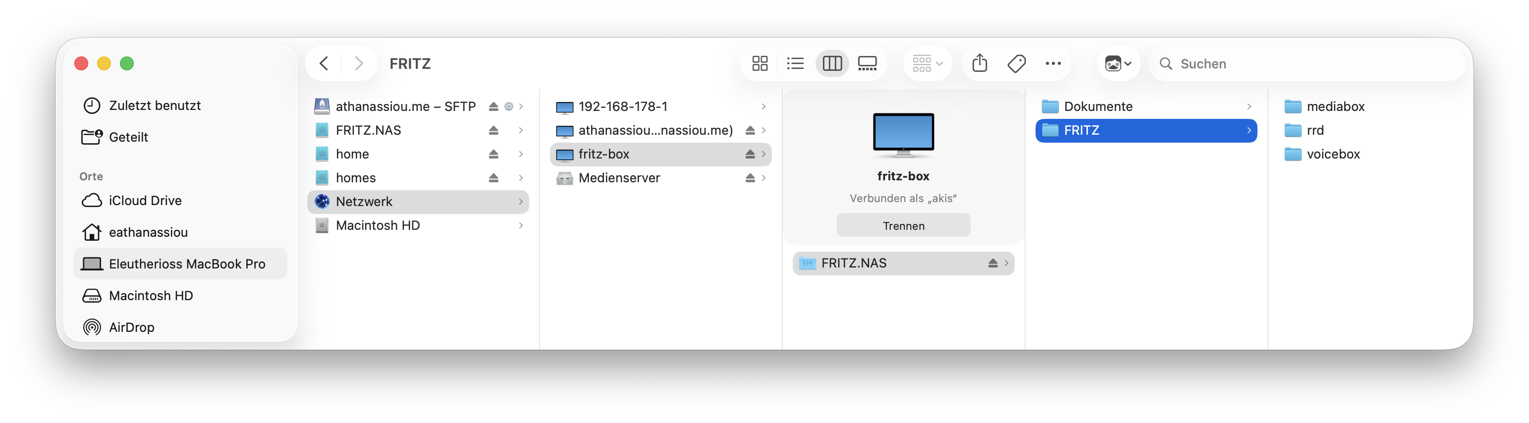 Mac Finder Fritz!Box