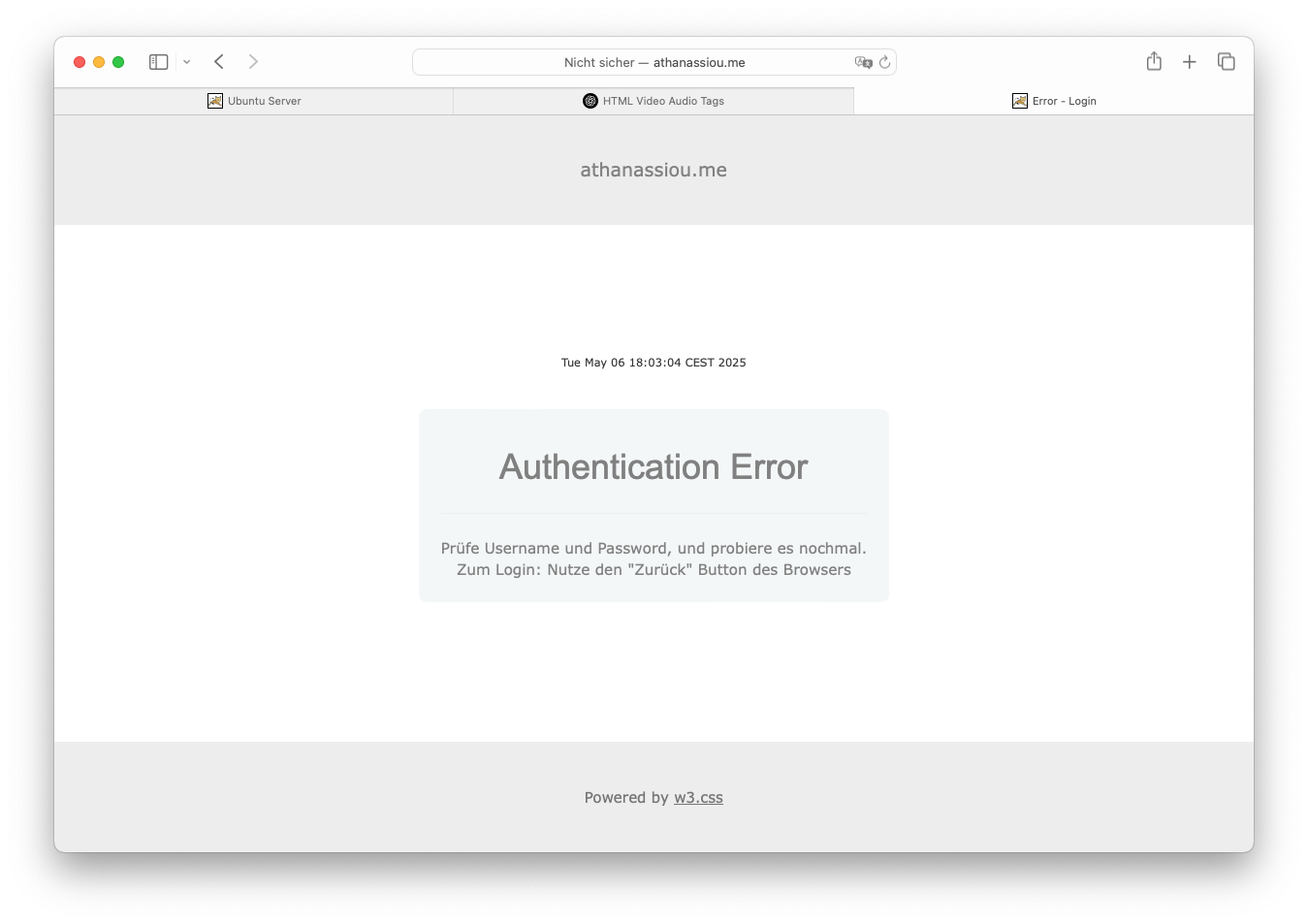 Login Fehler