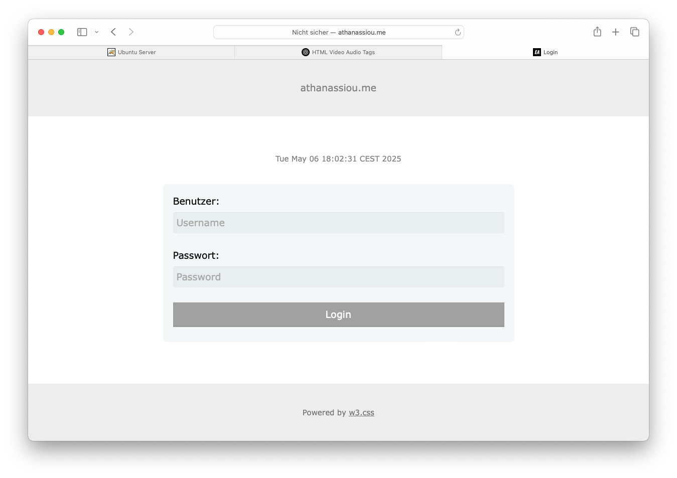 Login Maske