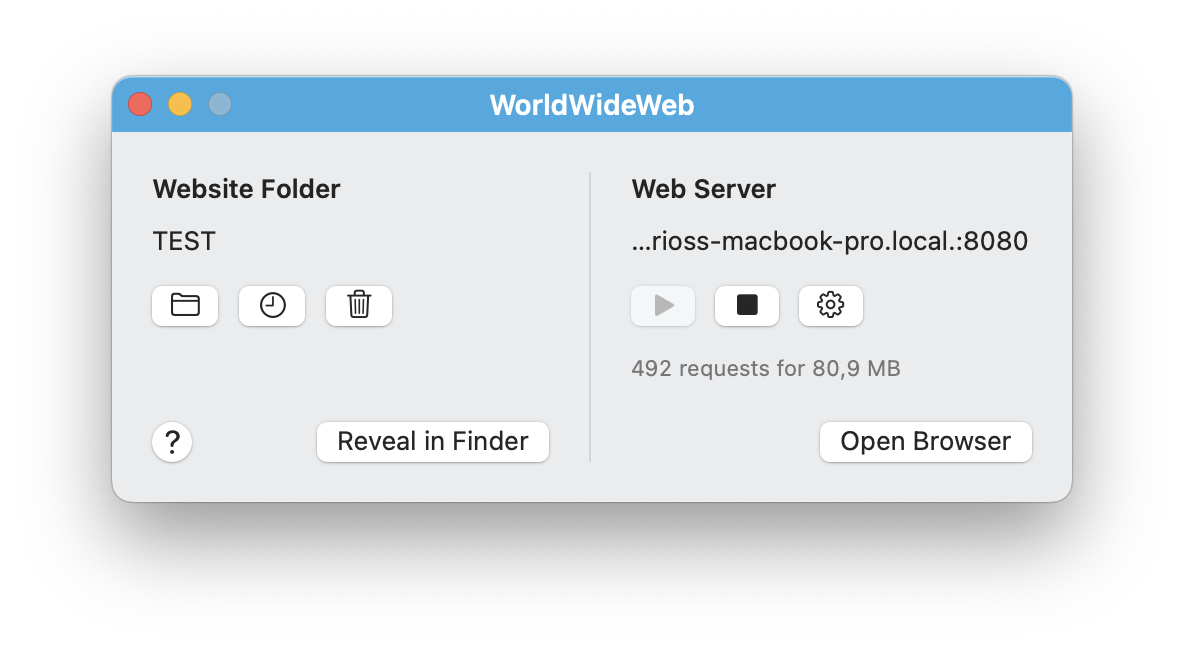 Web Server auf dem Mac
